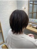 襟足有りのニュアンスショート＊くせ有りオイルでゆるっと仕上げ