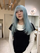 トーチ(torch)&nbsp;ハイトーンのパールブルー　ゆるめレイヤーでAライン