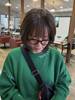 ヘアーミュゼ 井田店(Hair Musee)&nbsp;顔まわりレイヤー×オリーブブラウン