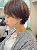 20代/30代/ニュアンスカラー/小顔/前髪カット/ショート/表参道