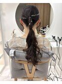 ゆる巻きタイトポニー