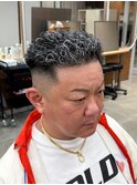 極道パーマ/スキンフェード/ホワイトハイライト/メッシュ/南堀江