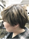 マッシュショート×ミルキーベージュ
