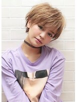 《Agu hair》小顔かわいいハイトーンマニッシュショート