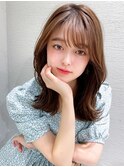韓国風/シースルーカラー/くびれミディアム