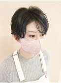【morio鶴瀬】20代30代40代フレーミングカラーブルーブラック