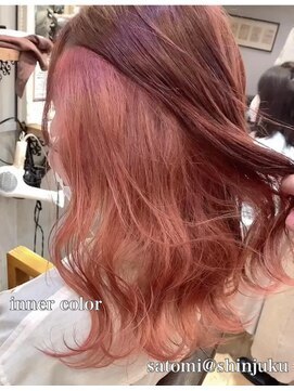 ワット 原宿店(W) 原宿髪質改善ベージュカラーブリーチなし韓国レイヤーハイライト