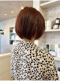 福山市美容室Caary人気 ビビットピンクカラーふんわりボブ