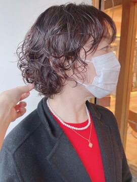 モリオフロムロンドン 原宿本店(morio from London) 【morio原宿】くるくるショートパーマ 40代50代 ボブパーマ