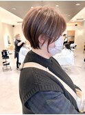 大人丸みショートボブ/襟足束感ショート/マッシュショート