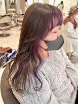 アッシュ 高円寺店(Ash)&nbsp;インナーカラー　パープル～ブルー