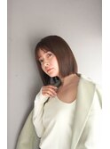 20代30代女性に好評な大人ボブ　グレーベージュ