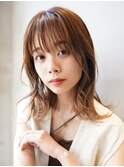 顔まわりレイヤー/切りっぱなし/ボブ/レイヤーカット