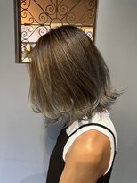 ナンバー ブラオ 名古屋栄(N° blao) ボブ ハイライト ケアブリーチ 髪質改善改善トリートメント