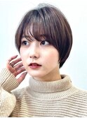 30代40代大人女性/前髪ありショートボブ/ショートヘア/髪質改善