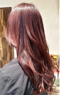 ヘアリゾート粋 トゥジュ 池袋東口店(tujuh) チェリーレッド×ゆるふわロング
