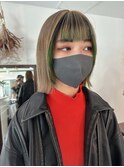 ブロンド×グリーン　【バングインナー】