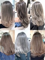 アッシュ 大宮店(Ash)&nbsp;コントラストのある細めハイライトバレイヤージュ