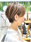 大人ショートボブ丸みショートカットマッシュショート前髪なし