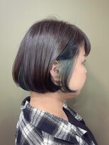 キタロウ (kitaro)&nbsp;ボブ＋グリーンインナーカラー