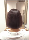 30代40代50代/ミニボブ/大人ボブ/ツヤ髪スタイル/内巻きボブ