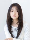 大人かわいい前髪セシルカットココアブラウンフリンジウェーブ