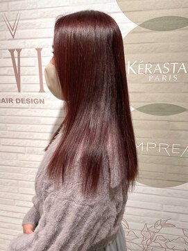 ヘアーデザイン ビビッド(HAIR DESIGN VIVID) pink beige//暖色系カラー/艶カラー/カラー/カラーソムリエ