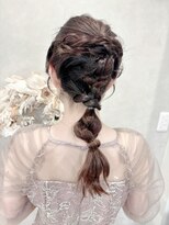 ハイバレーヘアーメゾン(HIGH VALLEY HAIRMAISON) 結婚式ヘアアレンジお呼ばれアレンジ編みおろし岡山南中央町