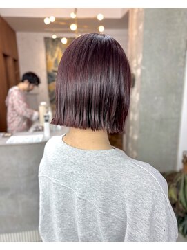 アペロ 柏(Apero) 切りっぱなしボブ/チェリーレッド/タッセルボブ/柏美容室