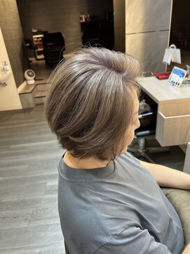ミチオノザワヘアサロンギンザ 静岡店(Michio Nozawa HAIR SALON Ginza) グレージュ 白髪ぼかしカラー(白髪率90%以上)/グレーブラウン