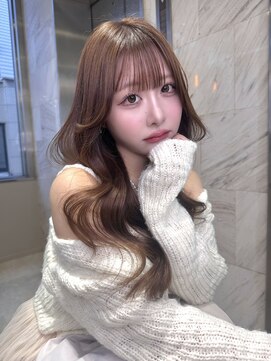 リリー(Lilley) マロンベージュ×小顔レイヤー×韓国風巻き×髪質改善