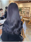 30代40代夏ラベンダーグレージュ×透明感小顔レイヤーカット
