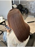 チョコレートブラウン 艶カラー髪質改善カラー