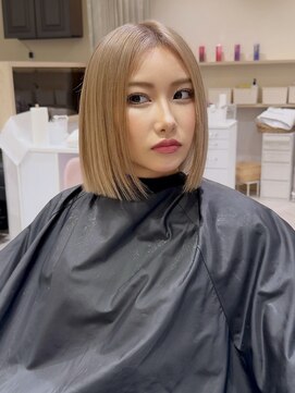 メロウマン(mellowman) タッセルボブ×ミルクティー【立川ハイトーン】【立川韓国ヘア】