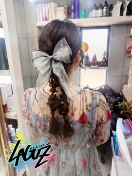 ラグズ 茅ヶ崎(LAGUZ) 【ヘアセット】大リボンで主役級に可愛いゆるふわ編み下ろし