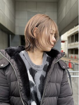 マッシュ アドベ 八戸ノ里(MASHU ADOBE) ボブレイヤー/ミルクティーベージュ/くびれボブ