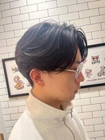 ムーン(moon)&nbsp;MEN’S/リバースセンターパート/ニュアンスパーマ/武蔵小杉