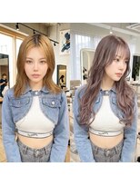 リアラ 渋谷(LIALA)&nbsp;ブリーチ、ダブルカラー、インナーカラー、イヤリングカラー