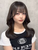 ルノン フィージュ(LUNON fieju)&nbsp;ダークパープルナチュラルショートミルクブラウンダウンバング