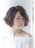 くせ毛風パーマボブ