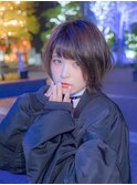夜こそ可愛く＊外ハネショート×オリーブアッシュ