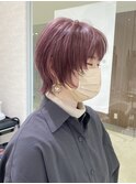 ショートウルフ×ピンクパープル style by 田爪