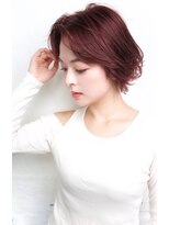 グランアージュ 船橋南口店(grandage)&nbsp;センターパートショートボブ/ピンクベージュ /小顔/髪質改善