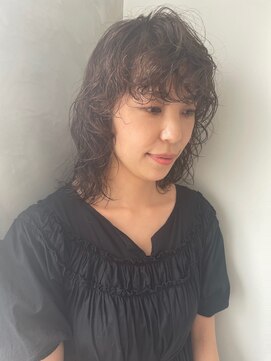 ガリカ 博多(Gallica) スパイラルパーマ×ミディアムウルフ