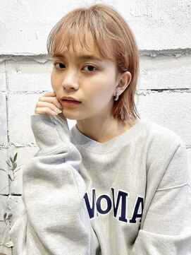 レトン 銀座(leton) ペールベージュ/外ハネボブ/大人かわいい/セクションカラー[銀座