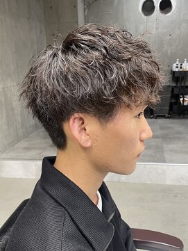 フイ 自由が丘(men's salon Hui) メンズ/アップバング/ツーブロックマッシュ/束感ショート波巻き