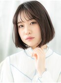 内巻きワンカールでまとまる☆前下がりボブm小山20代30代40代
