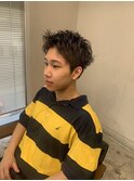 波巻きハイライトアップバングツーブロックマッシュ