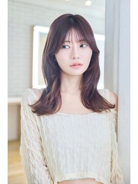 ケアリー 浦和美園(Carelly) 大人かわいい前髪セシルカットココアブラウンフリンジウェーブ