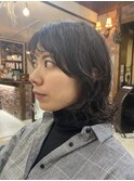 ミディアムパーマ/黒髪パーマ/20代/30代/40代